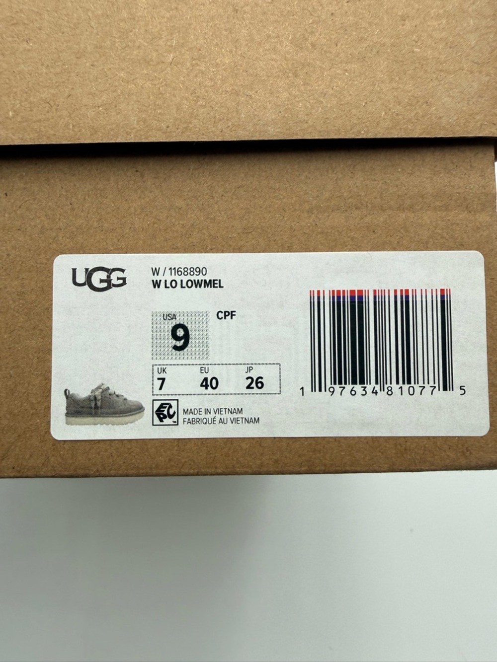 UGG Womens Lo Lowmel in Campfire color. Suede sneakers. Size 9 - Picture 12 of 16